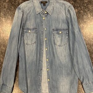 New J Crew Denim Button Down Shirt - size 12T